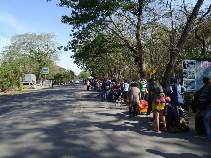 The last section of the line at the border to go from Nicaragua to Costa Rica.