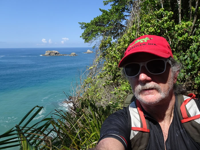 Ted on Cathedral Point trail at Manual Antonio National Park, Costa Rica.