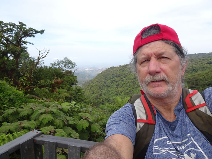 Ted on view tower at Monteverde Cloud Forest Reserve.