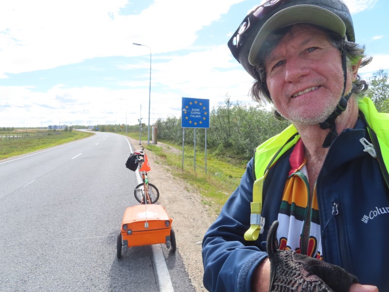 Typical highway in northern Norway, very low traffic and no shoulder for cycling.