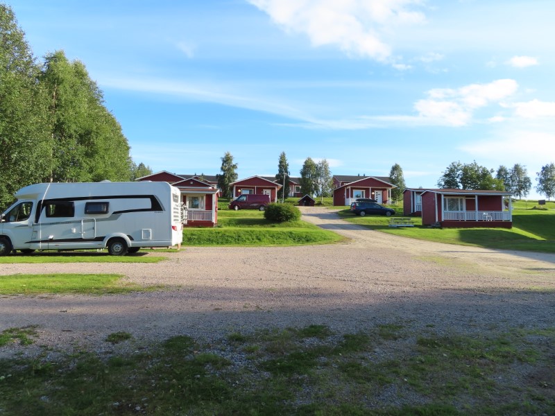 The cabins/ campground at Lomamaja Pekonen in Muonio, Finland.