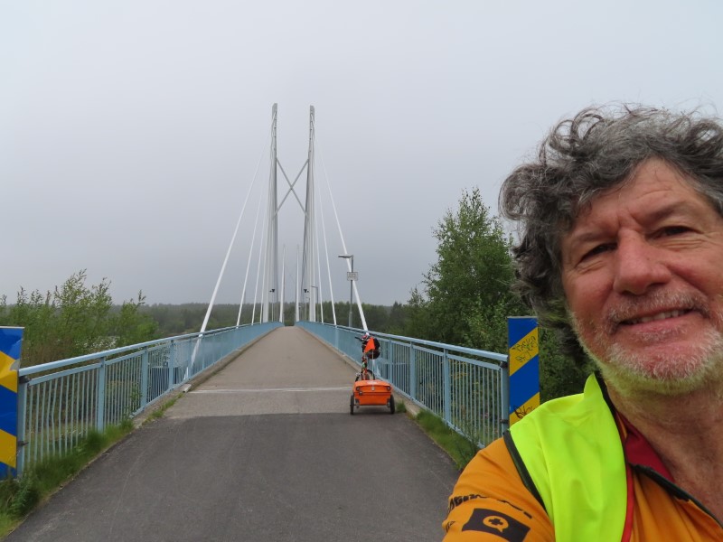Pedestrian/ cycling bridge in Pite, Sweden.