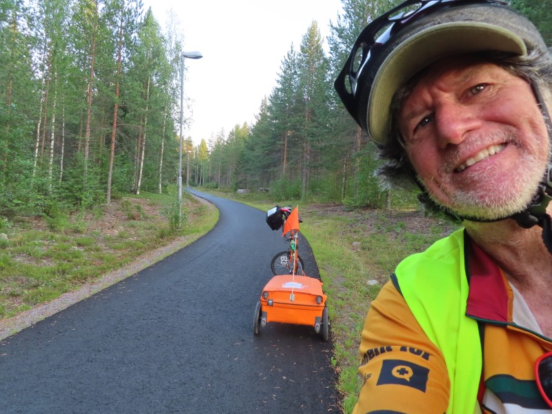 Bike trail that leads to Skellefte, Sweden.