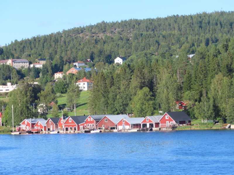 View of Mjllom, Sweden from across a Baltic Sea inlet.