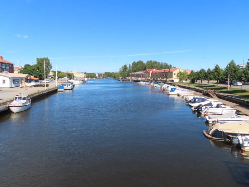 Canal that leads to the Baltic Sea in Sderhamn. Sweden.