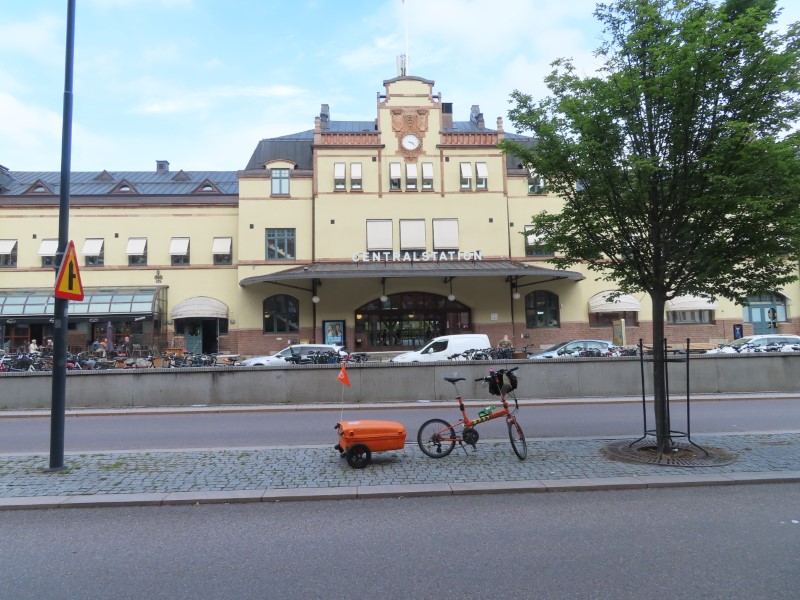Teds bike in front of the Central train station in Gvle, Sweden.