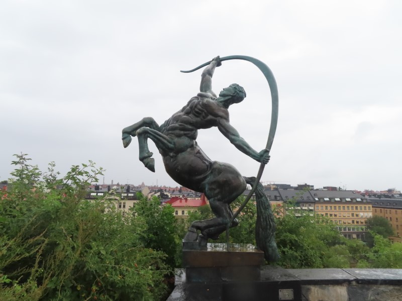 Centaur (Kentauren) 1939 bronze sculpture at Observatorielunden Park in Stockholm, Sweden.