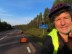Ted with his bike between Pajala, Sweden and Korpilombolo, Sweden.