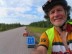 Ted and his bike on highway 392 between Pajala, Sweden and Korpilombolo, Sweden.