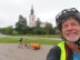 Ted with his bike in front of Hamrånge church in Bergby, Sweden.