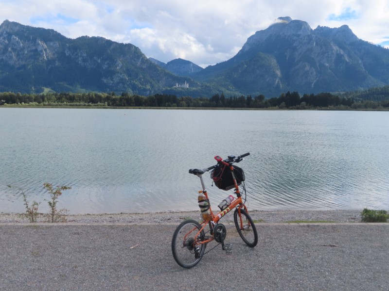 Ted's bike in front of Forggensee Lake near Fssen, Germany.