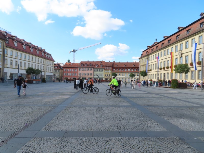 Maximilian square in Bamberg, Germany.