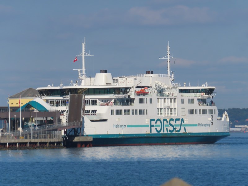 This is the Ferry Ted took to go from Helsingborg, Sweden to Helsingr, Denmark.