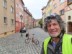Ted with his bike on a walking street in Nuremberg, Germany.