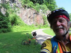 Ted and his bike on a trail in Wilmington, Delaware.