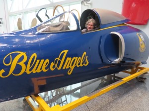Ted in Blue Angles cockpit at Pensacola Naval Museum in Florida.
