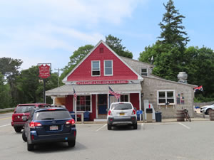 Pleasant Lake Store seen from Cape Code Rails to Trails in Massachusetts.