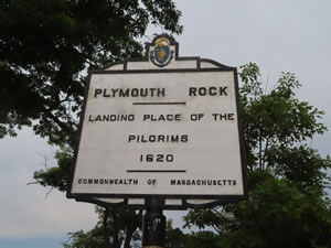 Sigh in Plymouth, Massachusetts.