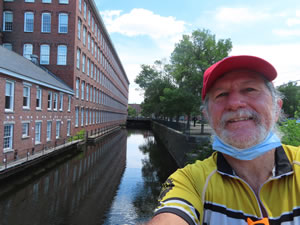 Ted outside Boott Cotton Mill Museum in Lowell, Massachusetts.