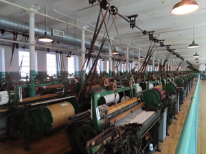 Boott Cotton Mill Museum in Lowell, Massachusetts.