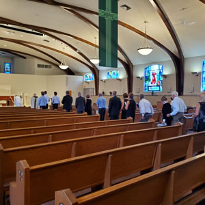 Aunt Shirley’s funeral mass at St. Robert Bellarmine church in Andover, Massachusetts.