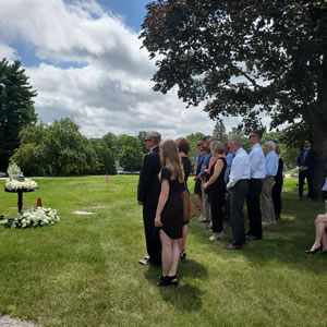 Aunt Shirley’s funeral at St. Mary’s Cemetery in Tewksbury, Massachusetts.