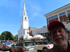 Ted near a church in Newburyport, Massachusetts.