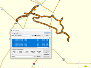 Bike route Ted took in Lexington, Virginia.