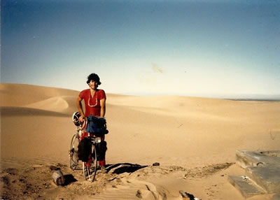 Ted at Imperial sand dunes near Glamis, California.