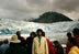 Photo taken on the dinner cruise Ted Took to Tracy Arm near Juneau, Alaska. The glacier, South Sawyer Glacier, in this pictures is actually a long distance away. With binoculars you can see sea lions on the ice burgs.