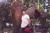 Me with an elephant between Pak Chong and the Khoa Yai National Park.