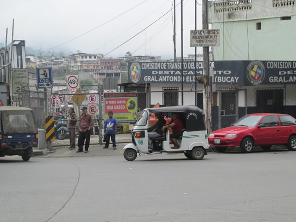 Town between Riobamba, Ecuador and Guayaquil, Ecuador.