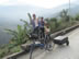 People near Ted’s bike at near 7,000 feet above sea level in Ecuador.