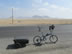 Ted’s bike in the desert between Chiclayo, Peru and Pacasmayo, Peru.
