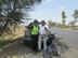 A man with Ted next to highway between Chiclayo, Peru and Pacasmayo, Peru. His daughter took this photo.