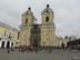 The front of San Francisco church in historic center of Lima, Peru. .