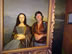 Amsterdam – Ted with Mona Lisa at wax museum