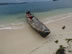 Doug out log canoe in San Blas Islands, Panama.