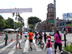 The street of Medellin, Colombia closed for cyclist and walkers on Sunday morning.