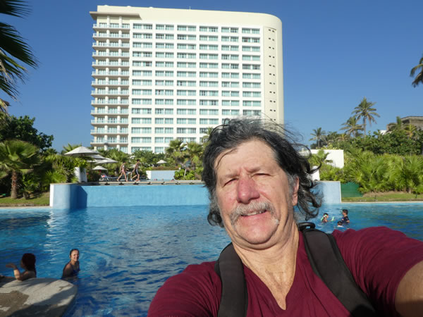 Ted at the Mayan Palace hotel in Acapulco, Mexico.