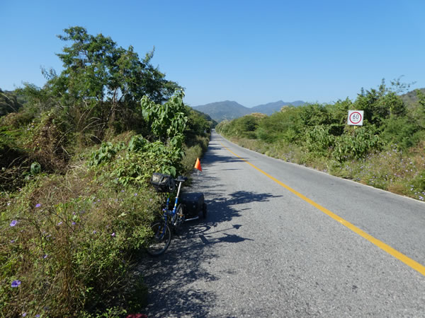 Typical road for highway 200 in southern Mexico.
