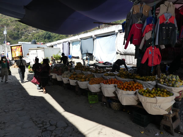 Market at Lake Atitlan in Guatemala.