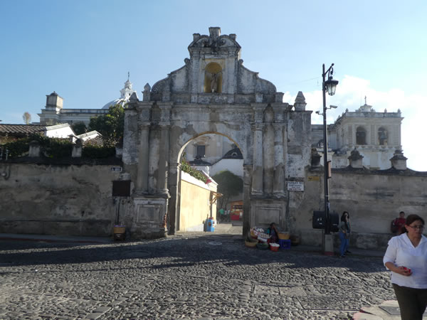 Church grounds entry in Antigua, Guatemala.