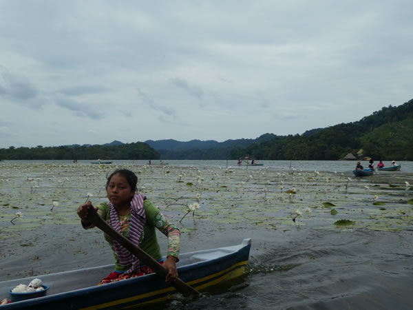 Child coming to our boat to sell us stuff on the Rio Dulce between the town of Rio Dulce and Livingston, Guatemala.