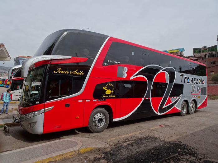 Cusco, Peru – Ted took this bus to Puno, Peru 