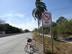 Ted’s bike next to a sign on the Pan American highway near Liberia, Costa Rica.