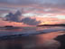 Sunset on beach at Manual Antonio National Park, Costa Rica.