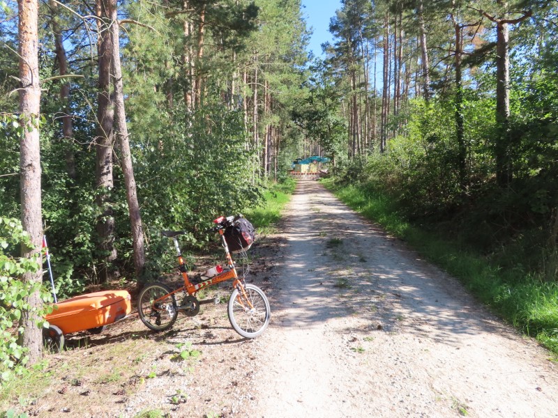 The trail Ted found to get to the other side of Baumann Sand And Gravel Works in Grafenwhr, Germany.