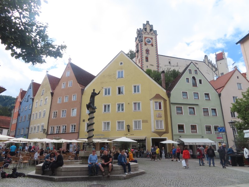 Main square in Fssen, Germany.