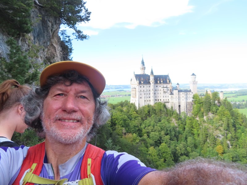 Ted with Neuschwanstein Castle in the background near Fssen, Germany.
